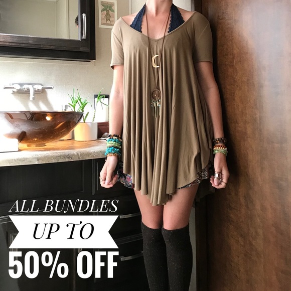 Altar'd State Tops - •🌱 soft brown boho top ••